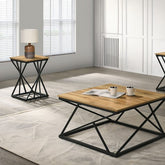 Borup 3 Pc. Table Set Model Fm42902Nt-3Pk By Furniture Of America